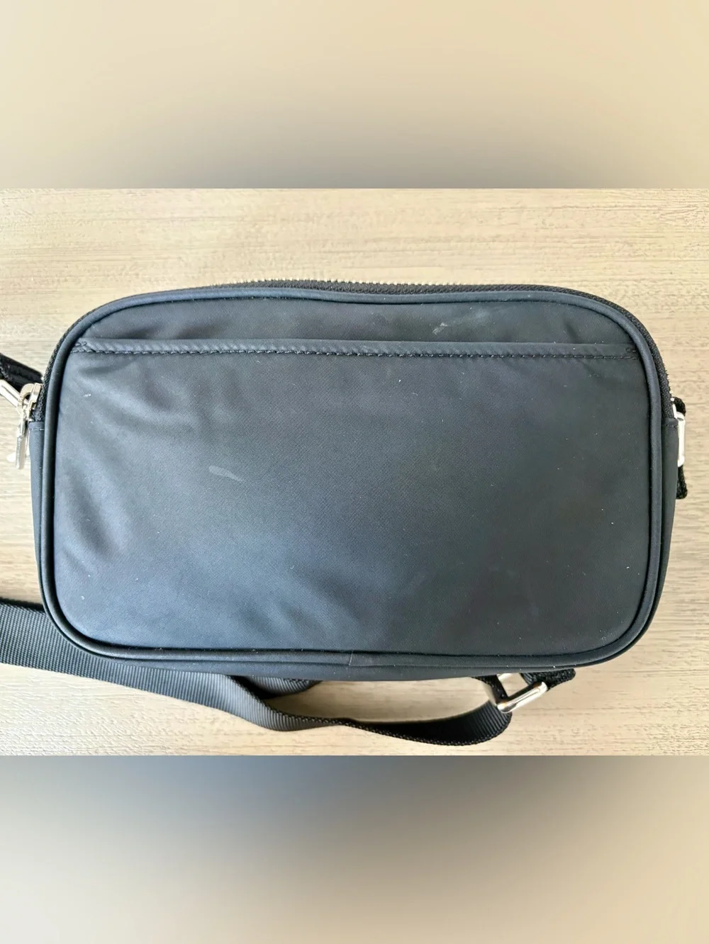 lululemon athletica Black Crossbody Camera Bag with Silver Hardware. 2L